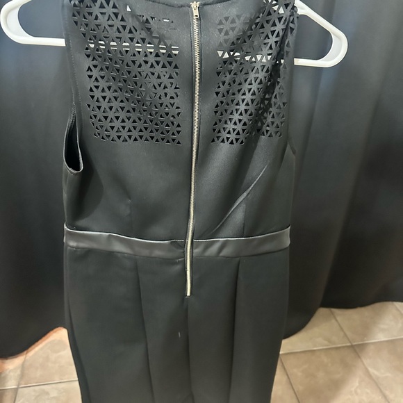 allen B black faux leather dress - Picture 2 of 3